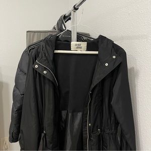 Outer Edge Black Long Bomber Jacket